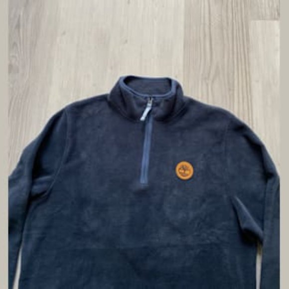 TIMBERLAND Other - TIMBERLAND Hoodie Blue Men's Size Logo Yellow Zip Up TB0A2C7S 433